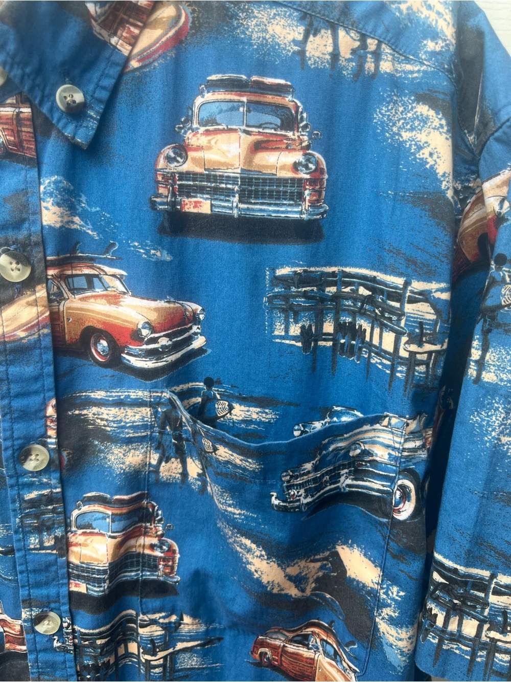 Clearwater Outfitters Malibu Car Artwork SHORT SLEEVE SHIRT Medium M - Picture 2 of 7